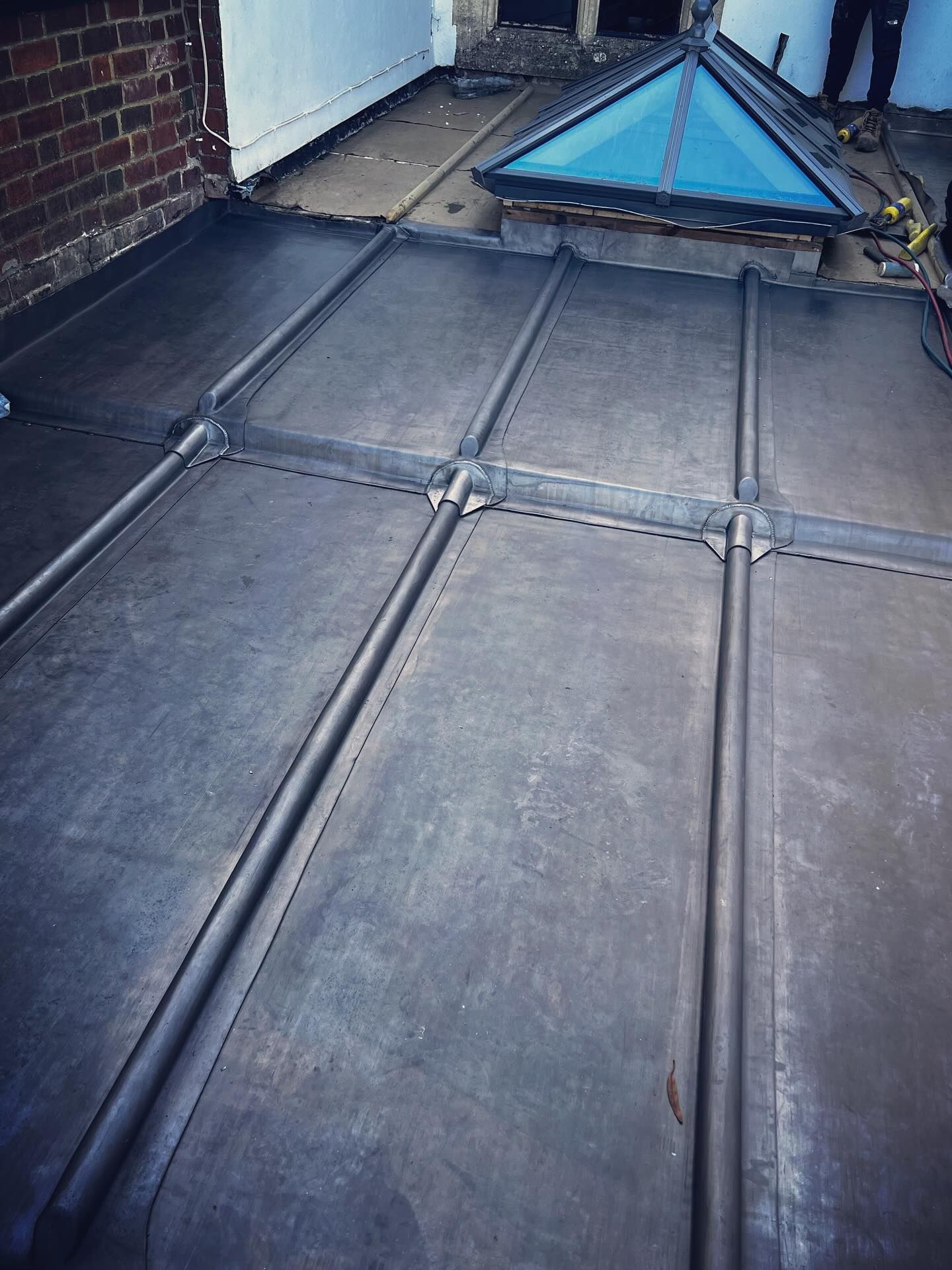 Lead flat roof panels Gloucestershire